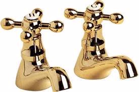 Viscount Bath taps (Pair, Antique Gold)