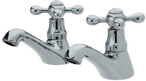 Viscount Basin Taps (Pair, Chrome)