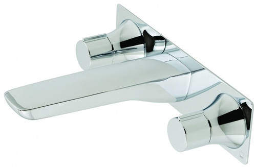 Vado Altitude 3 Hole Wall Mounted Basin Tap (Chrome).