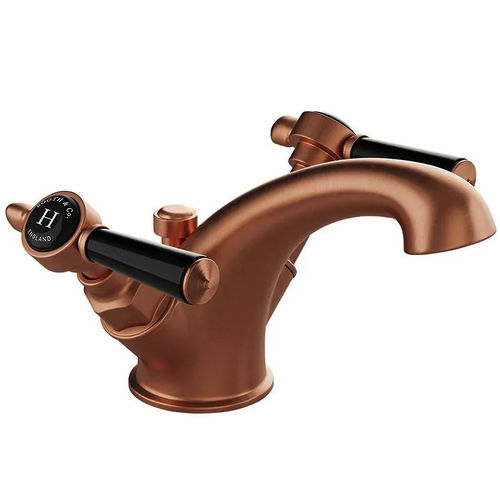 Vado Axbridge Mono Basin Mixer Tap With Pop Up Waste & Lever Handles (Brushed Bronze).