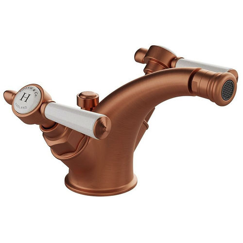 Vado Axbridge Mono Bidet Mixer Tap With Pop Up Waste & Lever Handles (Brushed Bronze).