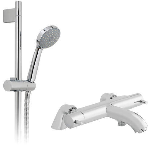 Vado Shower Packs Thermostatic BSM Tap & Slide Rail Kit (Chrome).