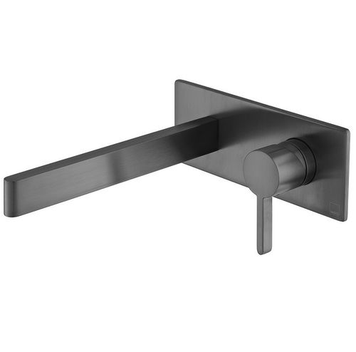 Vado Edit Wall Mounted Basin Mixer Tap (Brushed Gunmetal).