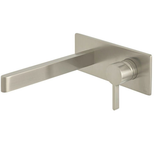 Vado Edit Wall Mounted Basin Mixer Tap (Brushed Nickel).