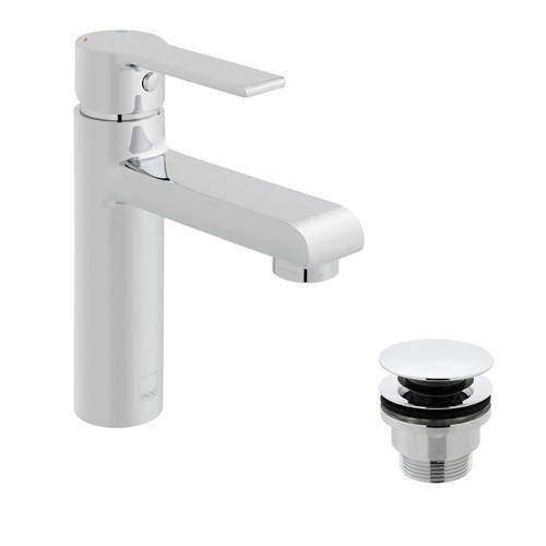 Vado Ion Mini Basin Mixer Tap With Universal Waste (Chrome).