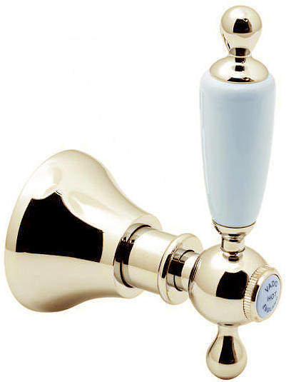 Vado Kensington Concealed Stop Valve (Gold & White, 1/2").