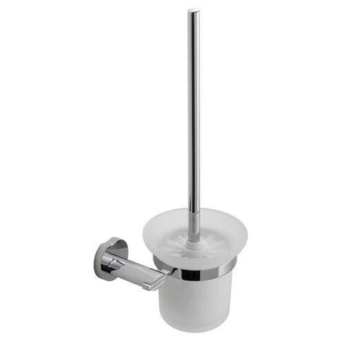 Vado Kovera Toilet Brush & Frosted Glass Holder (Chrome).