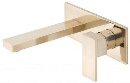 Vado Notion Wall Mounted Basin Mixer Tap (Brushed Gold).