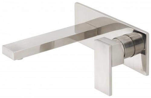 Vado Notion Wall Mounted Basin Mixer Tap (Brushed Nickel).