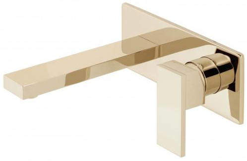 Vado Notion Wall Mounted Basin Mixer Tap (Polished Gold).