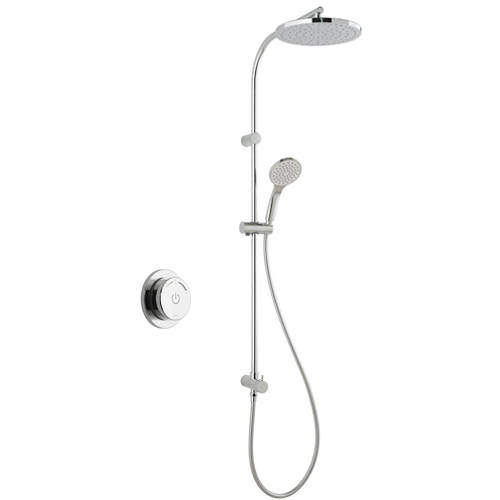 Vado Sensori SmartDial Thermostatic Shower With Rigid Riser Kit (Chrome).