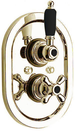 Vado Westbury Thermostatic Shower Valve (Gold & Black, 3/4").