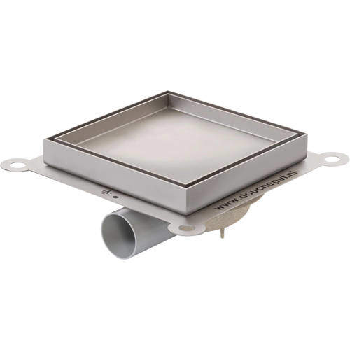 VDB Tile Drains Shower Tile Drain 196x196mm (ABS, Stainless Steel Frame).