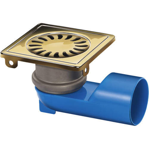 VDB Shower Drains Square Shower Drain 100x100mm (Brass).