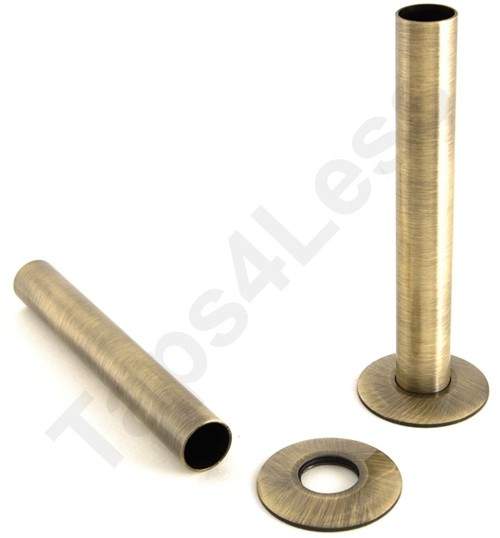 Crown Radiator Valves Sleeve Kit For Radiator Pipes (130mm, Pewter).