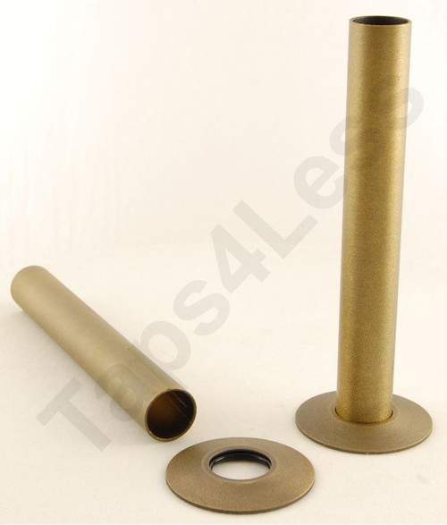 Crown Radiator Valves Sleeve Kit For Radiator Pipes (130mm, Old Brass).