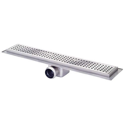 Waterworld Rectangular Wetroom Shower Channel, Side Outlet. 900x100mm.