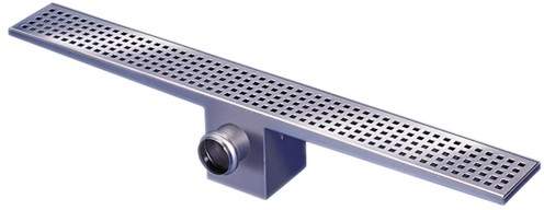 Waterworld Rectangular Wetroom Shower Drain With Side Outlet. 1500mm.