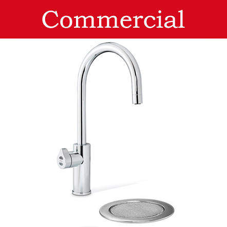 Zip Arc Design Filtered Boiling Water Tap & Font (41 - 60 People, Bright Chrome).