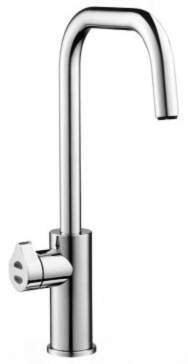 Zip Cube Design Boiling Hot Water, Chilled & Sparkling Tap (Brushed Chrome).