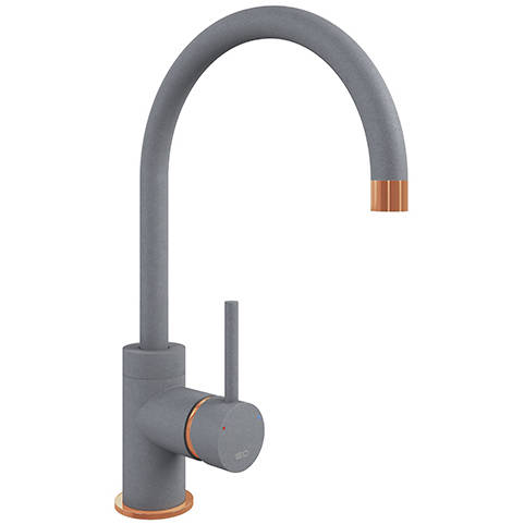 Larger image of 1810 Purquartz Courbe Kitchen Tap (Metallic Grey & Copper).