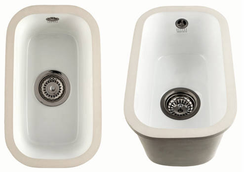 Example image of 1810 Undermounted Ceramic Kitchen Sink With Waste (260x440mm).