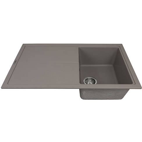 Example image of 1810 Kitchen Sink & Tap Pack, 1.0 Bowl (860x500, Concrete).