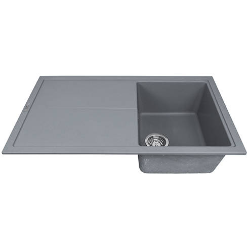 Example image of 1810 Kitchen Sink & Tap Pack, 1.0 Bowl (860x500, Metallic Grey).