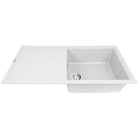 Example image of 1810 Kitchen Sink & Tap Pack, 1.0 Bowl (1000x500, Polar White).