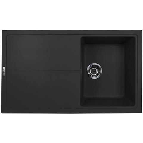 Example image of 1810 Kitchen Sink & Tap Pack, 1.0 Bowl (860x500, Metallic Black).