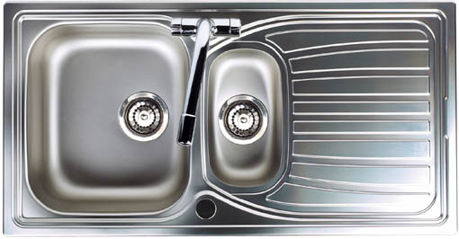 Larger image of Astracast Sink Alto 1.5 bowl satin polished kitchen sink.