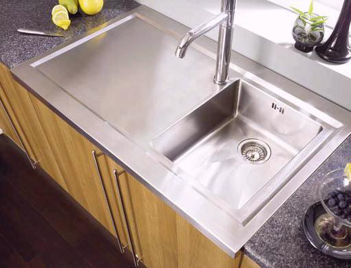 Example image of Astracast Sink Bistro 1.0 bowl sit on work centre with left hand drainer & extras.