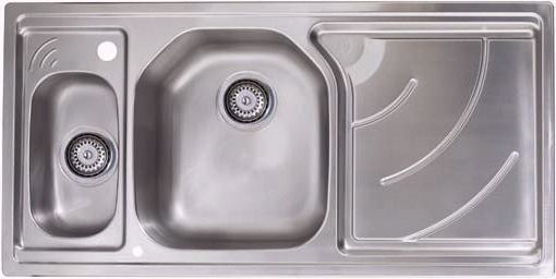 Larger image of Astracast Sink Echo 1.5 bowl stainless steel kitchen sink with right hand drainer.