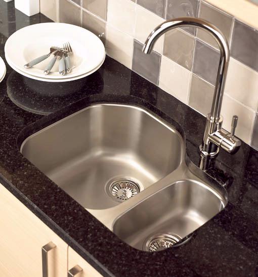 Example image of Astracast Sink Echo D1 1.5 bowl right handed stainless steel kitchen sink.