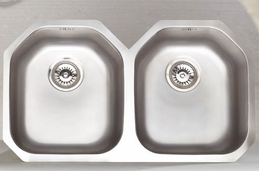 Larger image of Astracast Sink Echo D2 double bowl stainless steel kitchen sink.