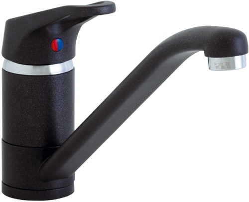 Larger image of Astracast Single Lever Finesse monoblock 484 kitchen tap.  All Volcano Black.