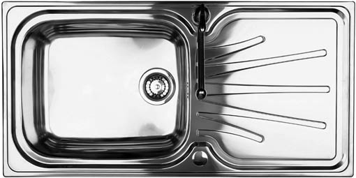 Larger image of Astracast Sink Korona 1.0 bowl polished stainless steel kitchen sink.