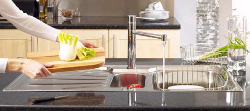 Example image of Astracast Sink Korona 1.5 bowl polished stainless steel kitchen sink & Extras.