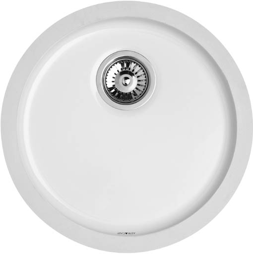 Larger image of Astracast Sink Lincoln round undermount ceramic drainer.