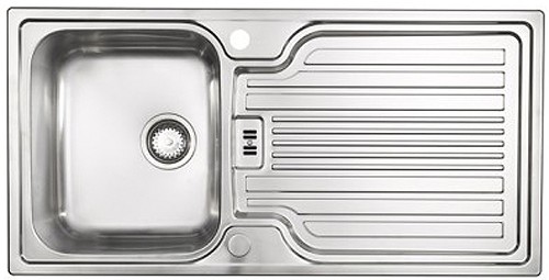 Larger image of Astracast Sink Montreux 1.0 bowl brushed stainless steel kitchen sink & Extras.