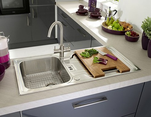 Example image of Astracast Sink Montreux 1.0 bowl brushed stainless steel kitchen sink & Extras.