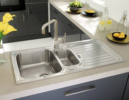 Example image of Astracast Sink Montreux 1.5 bowl brushed stainless steel kitchen sink & Extras.