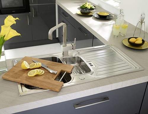 Example image of Astracast Sink Montreux 1.5 bowl brushed stainless steel kitchen sink & Extras.