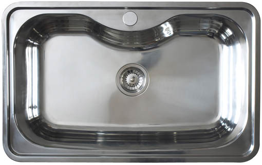 Larger image of Astracast Sink Olympus 1.0 bowl polished stainless steel kitchen sink.