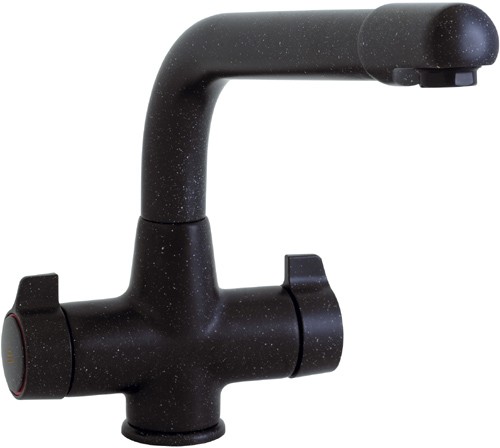 Larger image of Astracast Contemporary Targa kitchen mixer tap. Smokestone black colour.