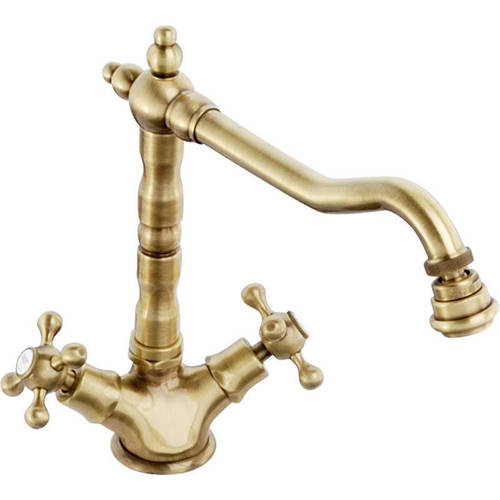 Larger image of Abode Melford Monobloc Kitchen Tap (Antique Brass).