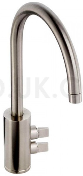 Larger image of Abode Fliq Monobloc Kitchen Tap With Swivel Spout (Brushed Nickel).