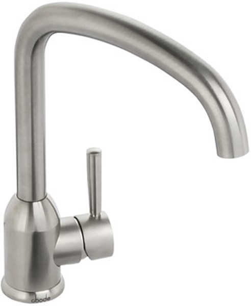 Larger image of Abode Tate Monobloc Kitchen Tap With Swivel Spout (Brushed Nickel).