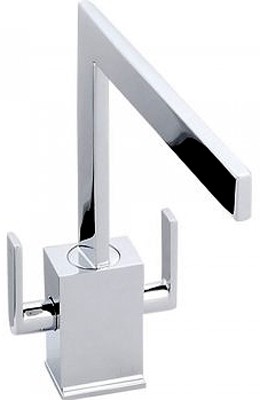 Larger image of Abode Edge Monobloc Kitchen Tap With Swivel Spout (Chrome).