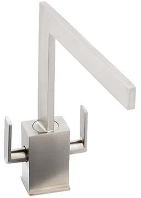 Larger image of Abode Edge Monobloc Kitchen Tap With Swivel Spout (Brushed Nickel).
